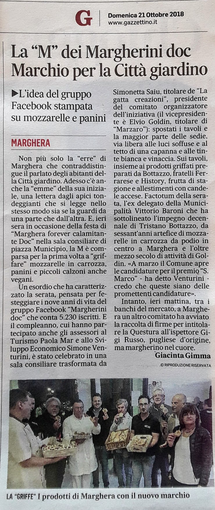 M♡DOC IL GAZZETTINO quotidiano 21 ottobre 2018