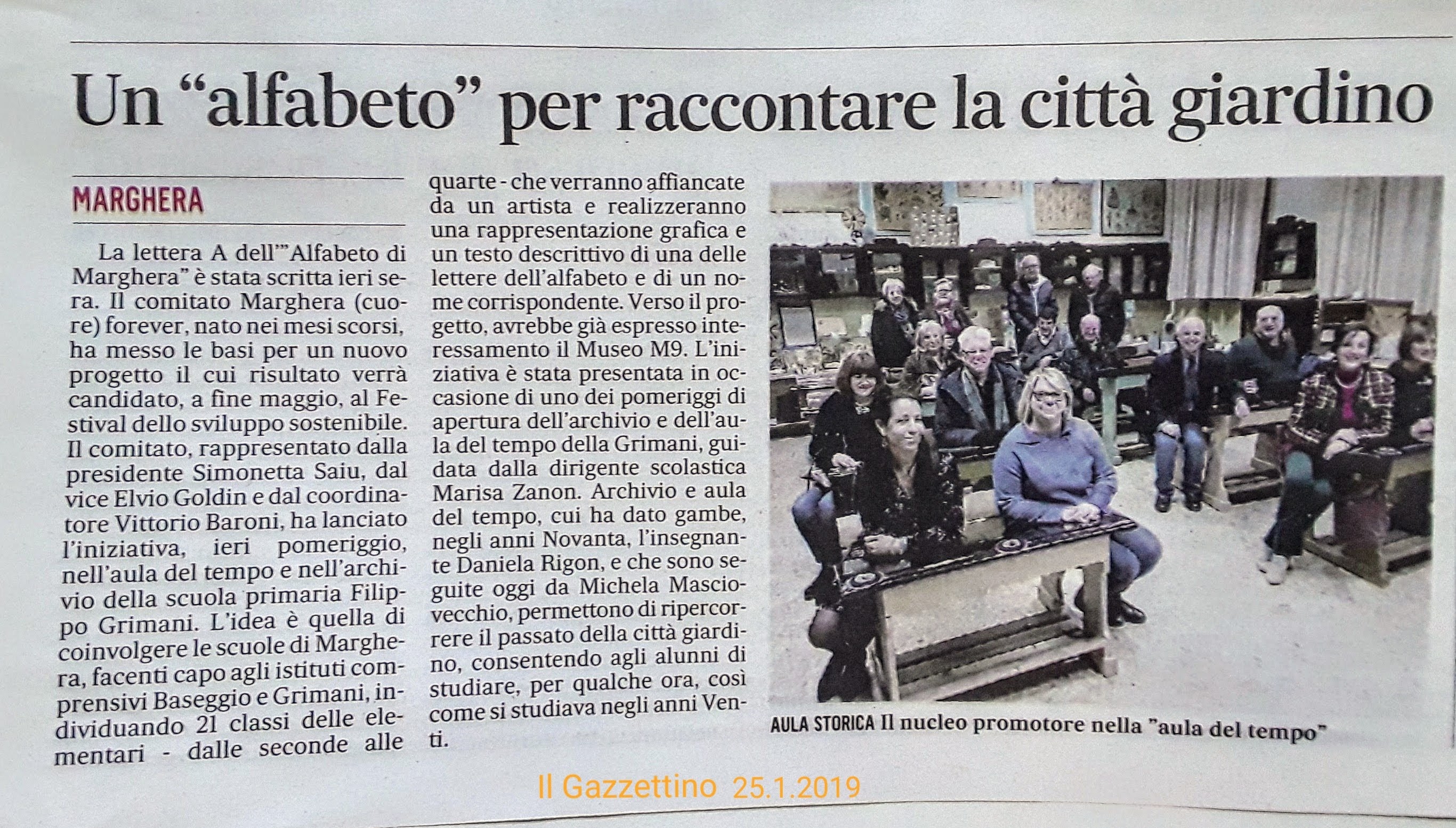 il gazzettino - alfabeto di marghera 25 gennaio 2019