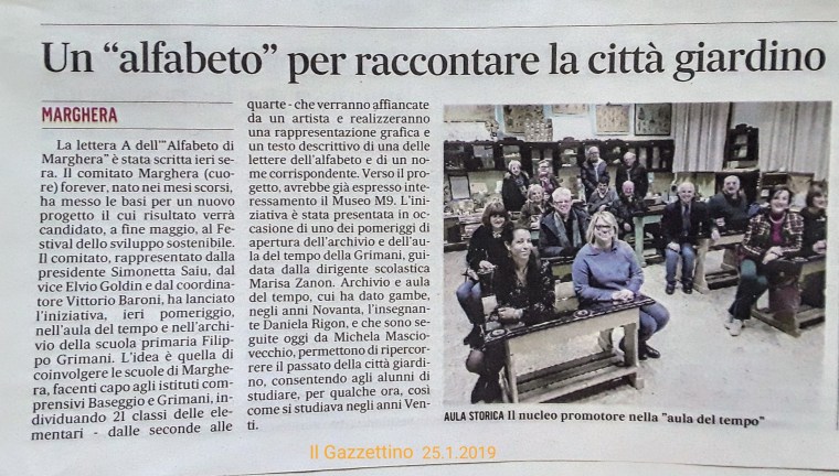 il gazzettino - alfabeto di marghera 25 gennaio 2019