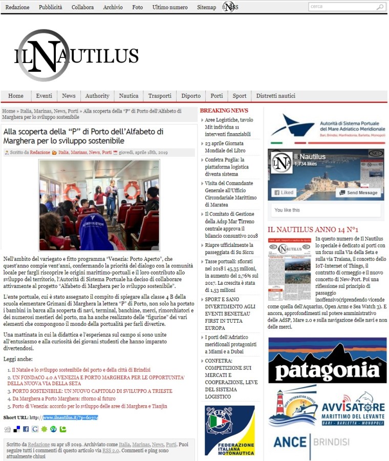 18 aprile 2019 - articolo IL NAUTILUS - Alfabeto di Marghera forever per lo Sviluppo Sostenibile 2019.jpg