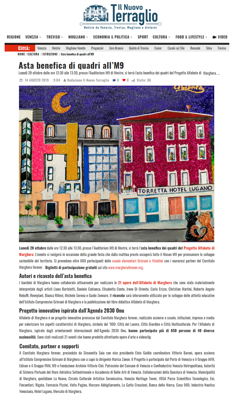 Il Nuovo Terraglio 16 agosto 2019 Marghera forever asta quadri M9 museo Mestre 900.png