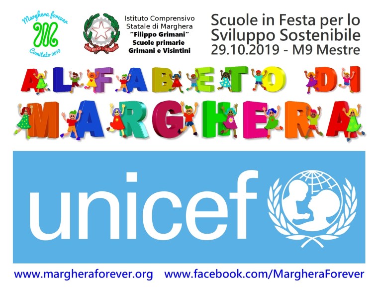 Banner Comitato Marghera forever UNICEF - Scuole in Festa per lo Sviluppo Sostenibile Alfabeto di Marghera - Evento M9 29 ottobre 2019.jpg