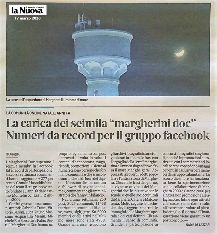 17 marzo 2020 - La nuova Venezia Margherini DOC